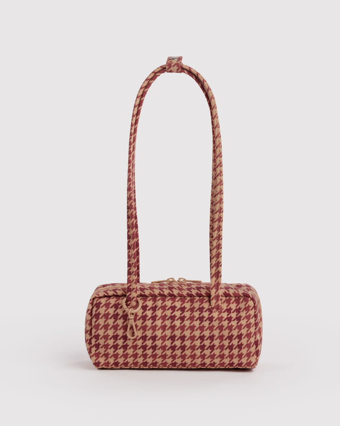 Small Nylon Bowler Bag U6 - Tan Houndstooth / OS