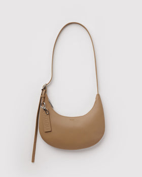 Small Recycled Leather Flat Crescent V7