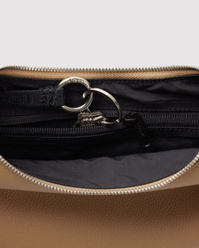 Small Recycled Leather Flat Crescent V7