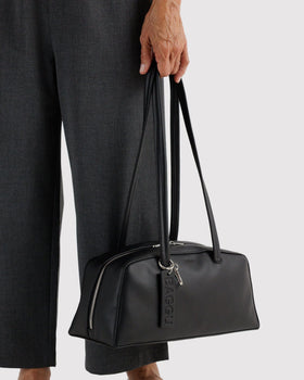 Recycled Leather Bowler Bag E0