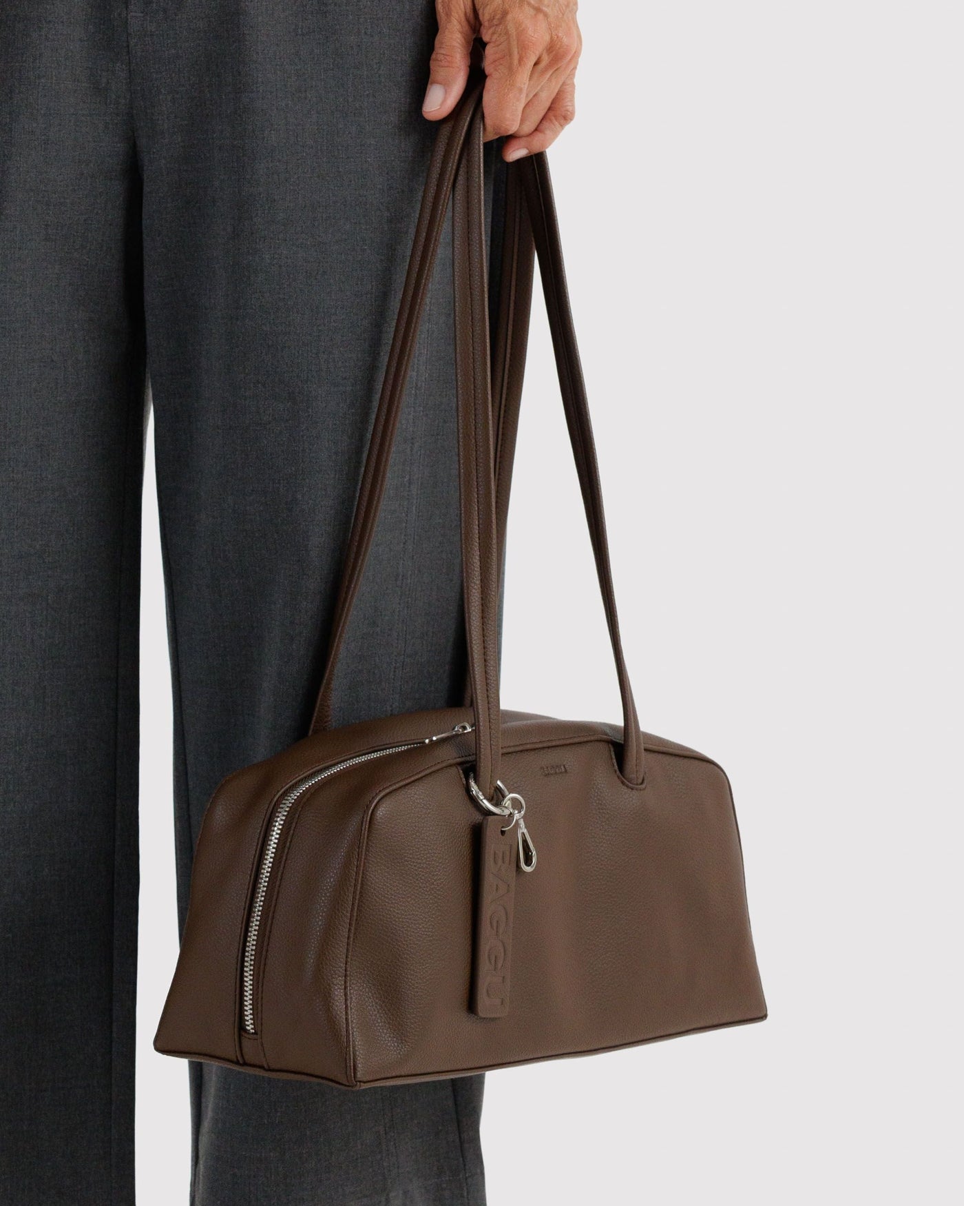 Recycled Leather Bowler Bag E0