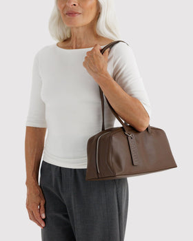 Recycled Leather Bowler Bag E0