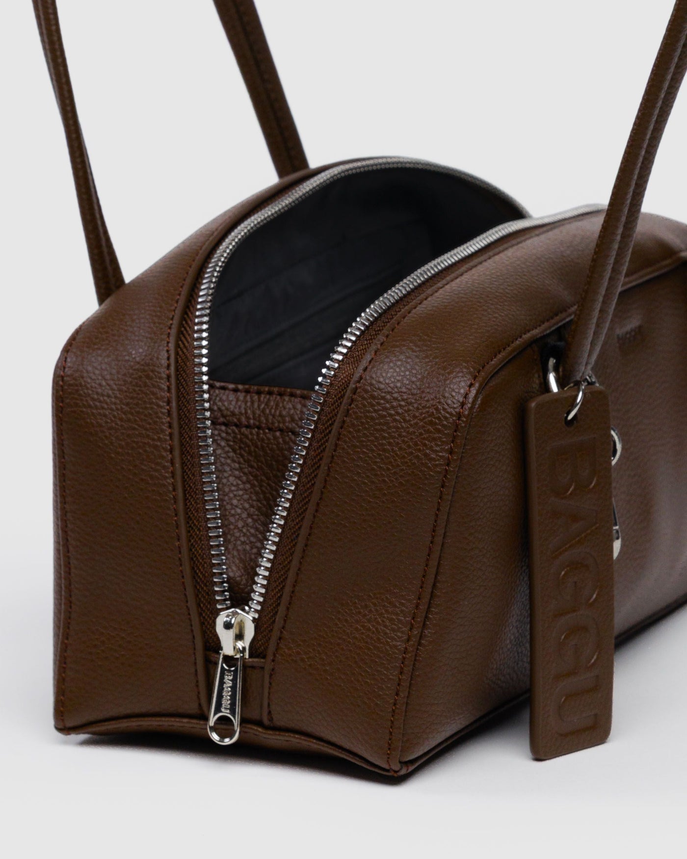 Small Recycled Leather Bowler Bag Z4
