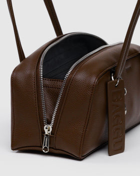 Small Recycled Leather Bowler Bag Z4