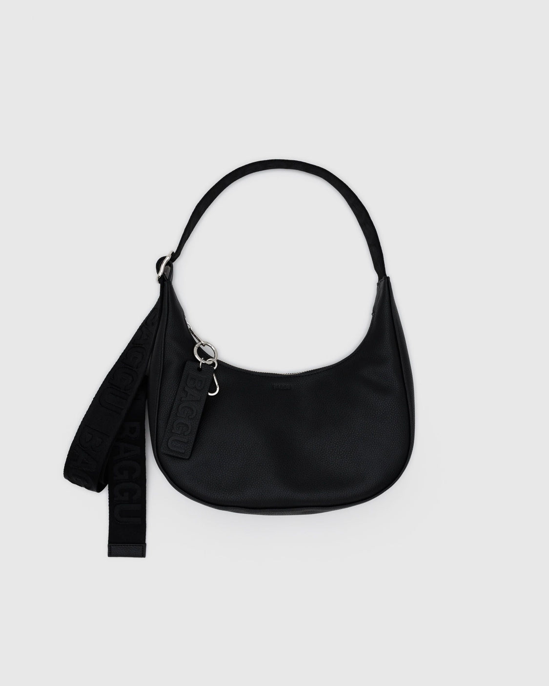 Small Recycled Leather Crescent Bag T0