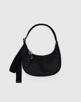 Small Recycled Leather Crescent Bag T0